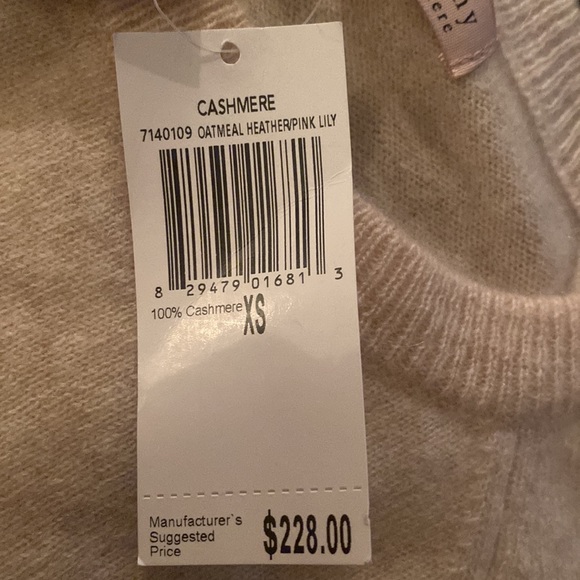 Philosophy cashmere W XS PARIS Sweater oatmeal heather/pink lily. Never worn - Picture 5 of 5